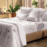 Jogo de Cama Queen Altenburg Bordados em Cetim 300 Fios Anise