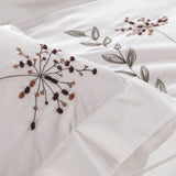 Jogo de Cama Queen Altenburg Bordados em Cetim 300 Fios Anise